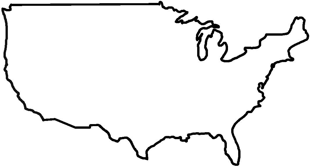 Outline map of USA
