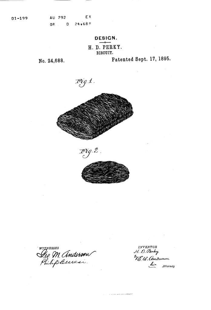 Front page of U.S. Design Patent No. 24,688