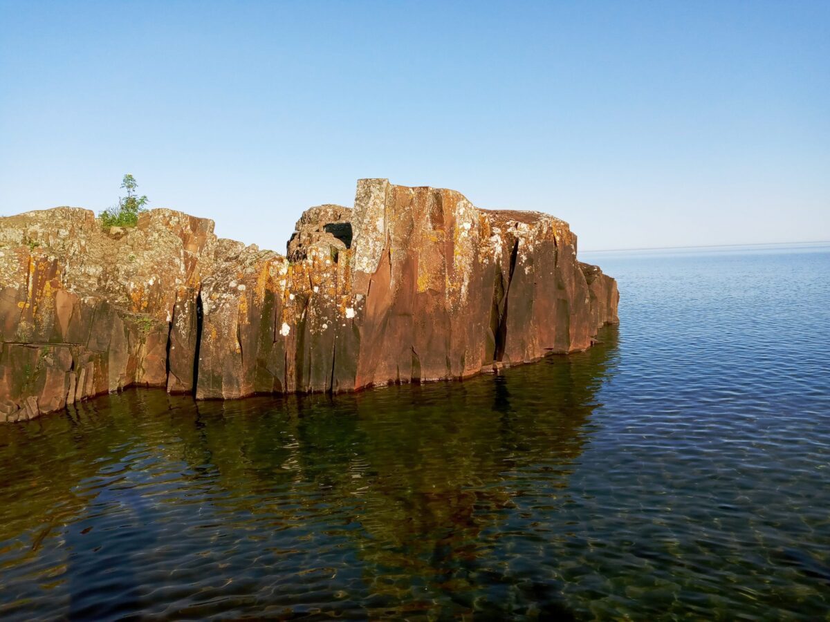 photo of rock formation at Artist's Point in Lake Superior