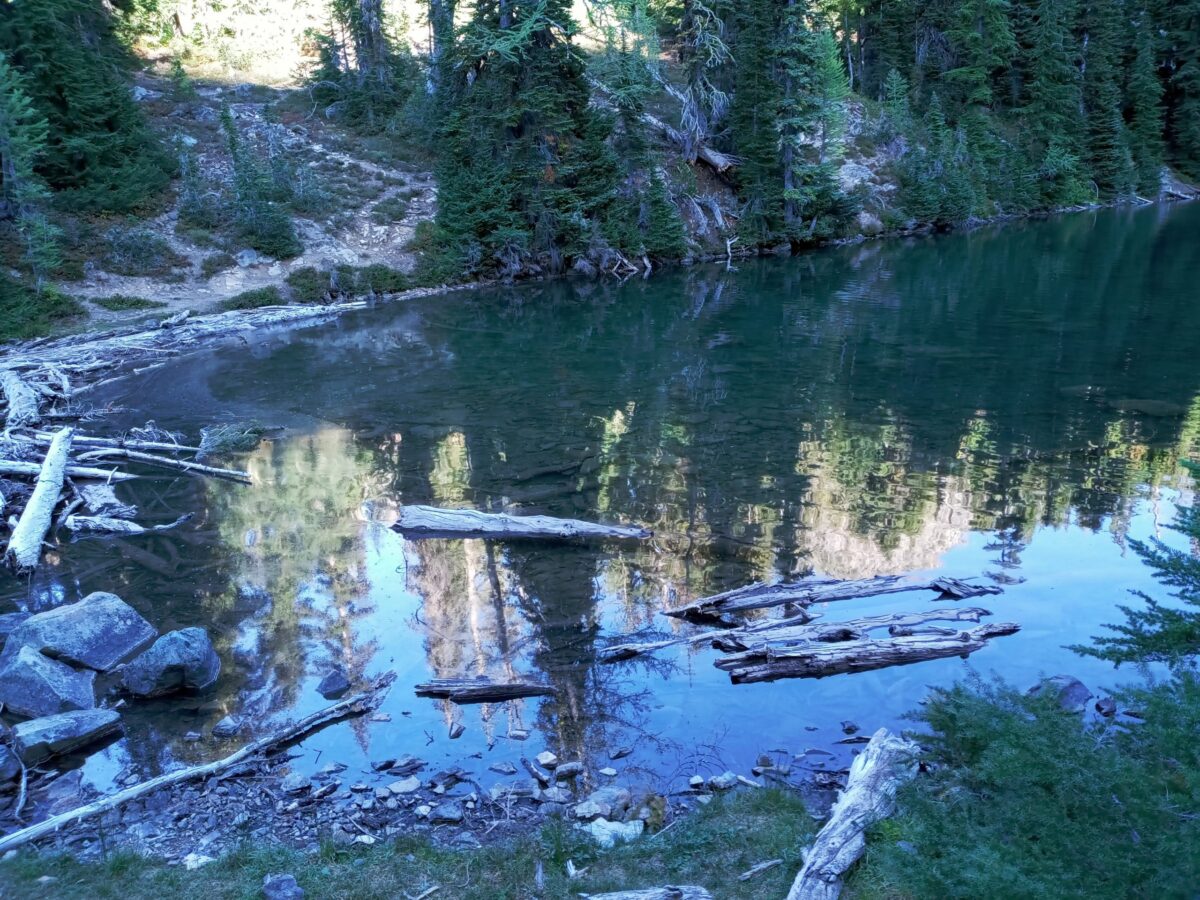 photo of alpine lake